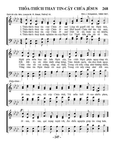 Thỏa Thích Thay Tin Cậy Chúa Jesus