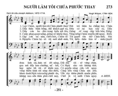 Người Làm Tôi Chúa Phước Thay