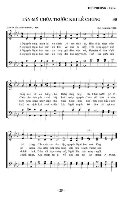 Tán Mỹ Chúa Trước Khi Lễ Chung