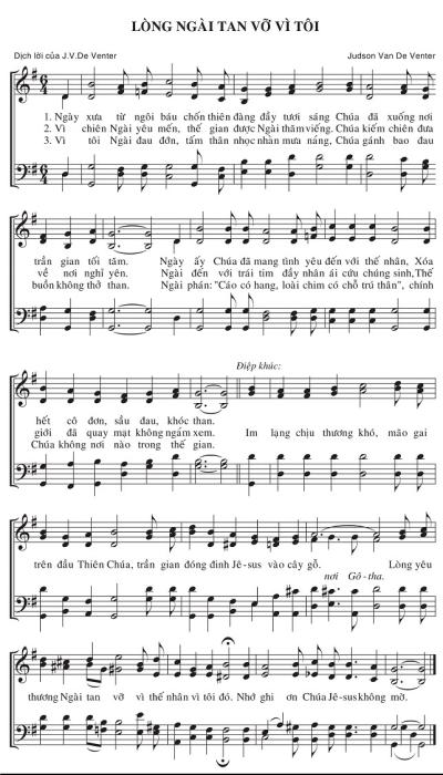 Lòng Ngài Tan Vỡ Vì Tôi