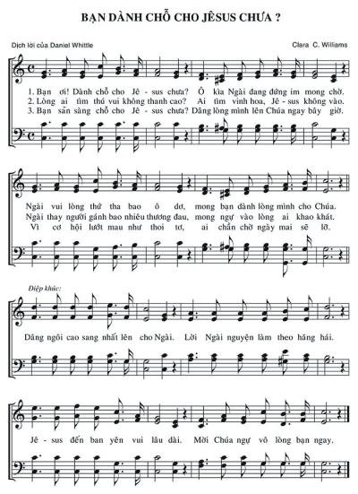 Bạn Dành Chỗ Cho Jêsus Chưa?