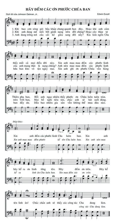 Hãy Đếm Các Ơn Phước Chúa Ban
