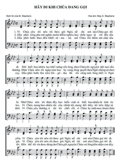 Hãy Đi Khi Chúa Đang Gọi