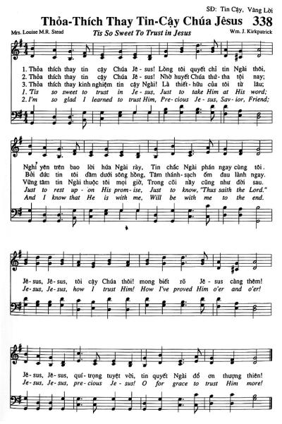 Thỏa Thích Thay Tin Cậy Chúa Jesus