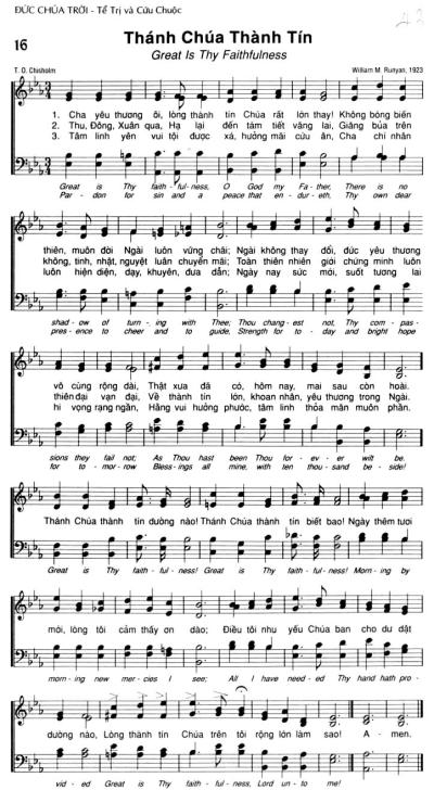 Thánh Chúa Thành Tín