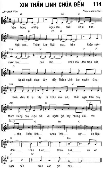 XIN THẦN LINH CHÚA ĐẾN