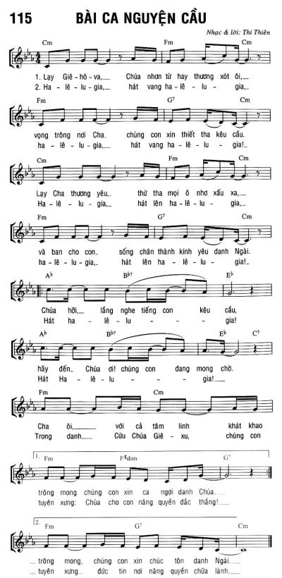 BÀI CA NGUYỆN CẦU