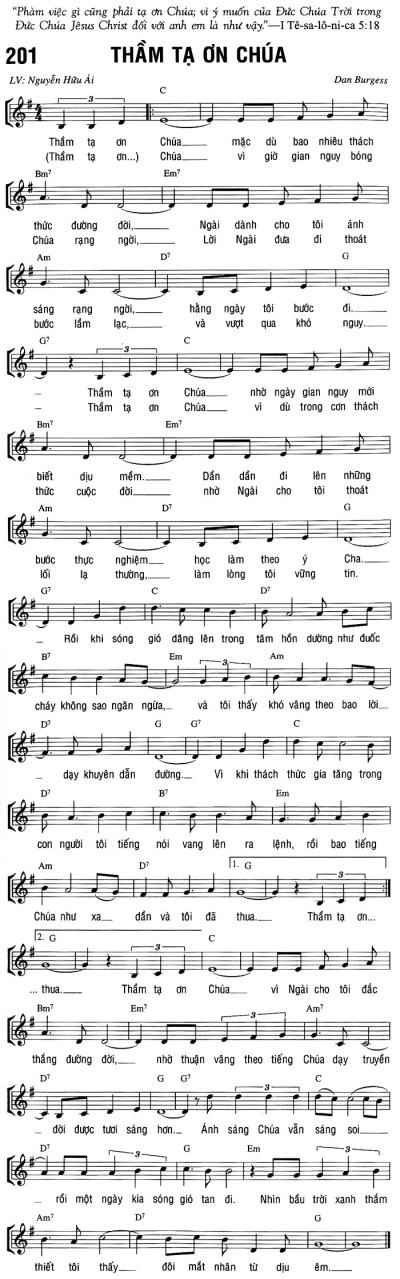 THẦM TẠ ƠN CHÚA