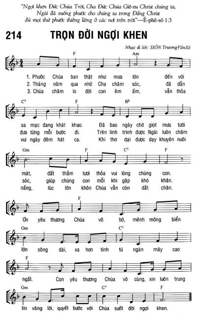 TRỌN ĐỜI NGỢI KHEN