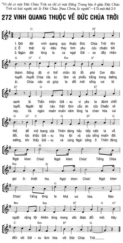 VINH QUANG THUỘC ĐỨC CHÚA TRỜI