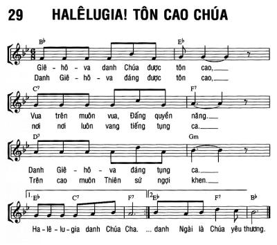 HA-LÊ-LU-GIA TÔN CAO CHÚA