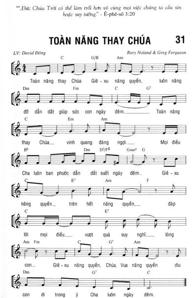 TOÀN NĂNG THAY CHÚA