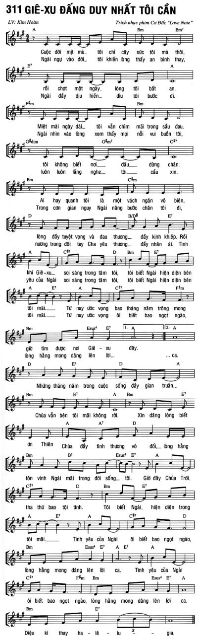 GIÊ-XU, ĐẤNG DUY NHẤT TÔI CẦN