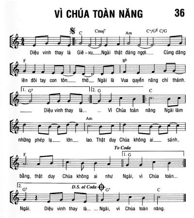 VÌ CHÚA TOÀN NĂNG