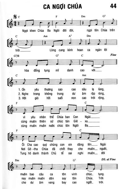 CA NGỢI CHÚA