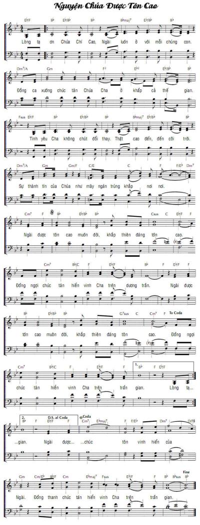 NGUYỆN CHÚA ĐƯỢC TÔN CAO
