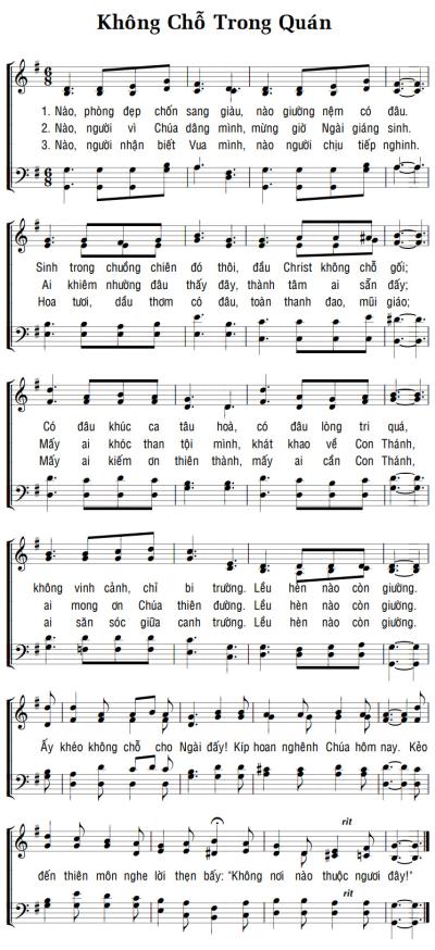 KHÔNG CHỖ TRONG QUÁN