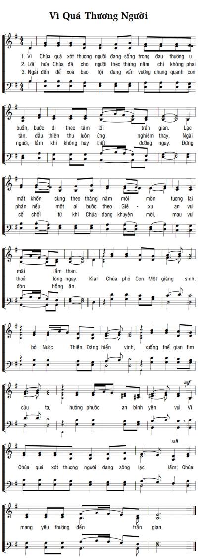 VÌ QUÁ THƯƠNG NGƯỜI