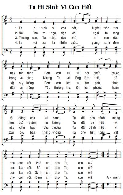 TA HY SINH VÌ CON HẾT