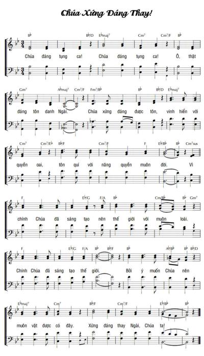 CHÚA XỨNG ĐÁNG THAY!