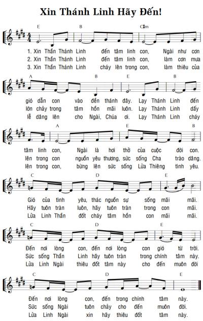 XIN THÁNH LINH HÃY ĐẾN