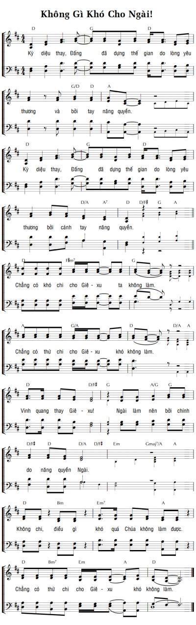 KHÔNG GÌ KHÓ CHO NGÀI!