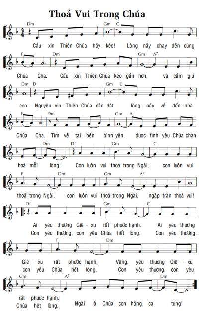 THỎA VUI TRONG CHÚA