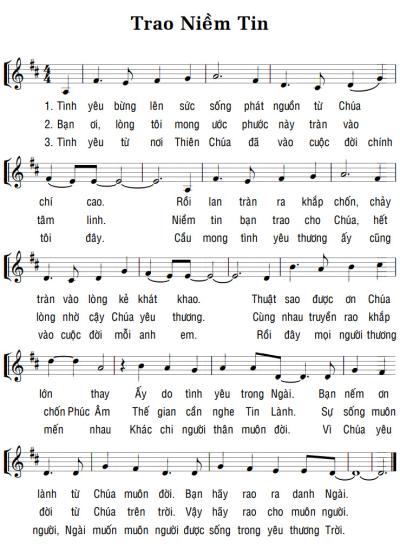 TRAO NIỀM TIN