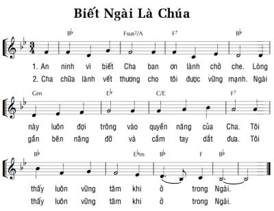 BIẾT NGÀI LÀ CHÚA
