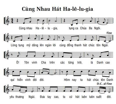 CÙNG NHAU HÁT HA-LÊ-LU-GIA