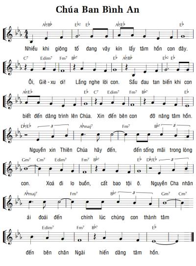 CHÚA BAN BÌNH AN