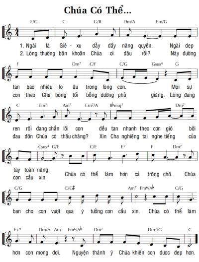 CHÚA CÓ THỂ…