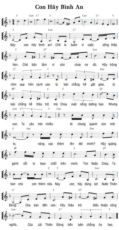 CON HÃY BÌNH AN