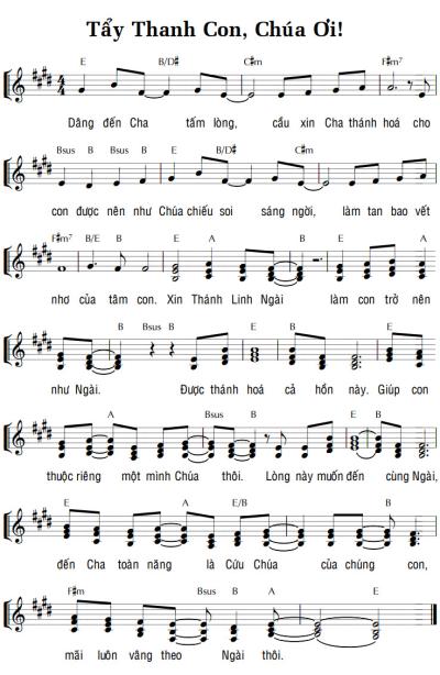 TẨY THANH  CON, CHÚA ƠI!