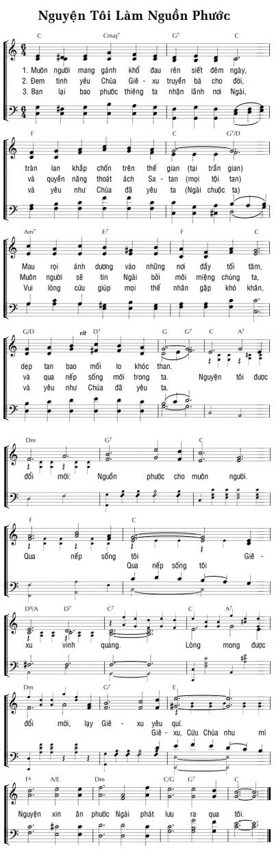 NGUYỆN TÔI LÀM NGUỒN PHƯỚC