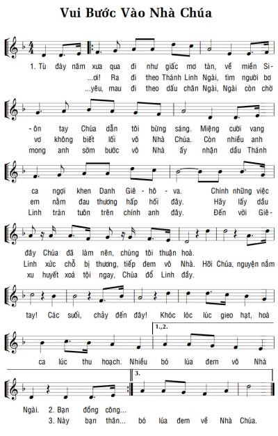 VUI BƯỚC VÀO NHÀ CHÚA