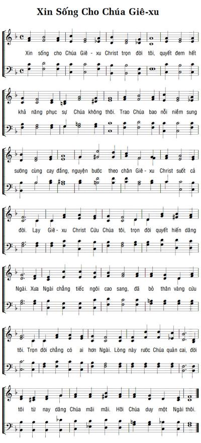 XIN SỐNG CHO CHÚA GIÊ-XU
