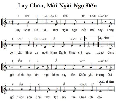 LẠY CHÚA, MỜI NGÀI NGỰ ĐẾN