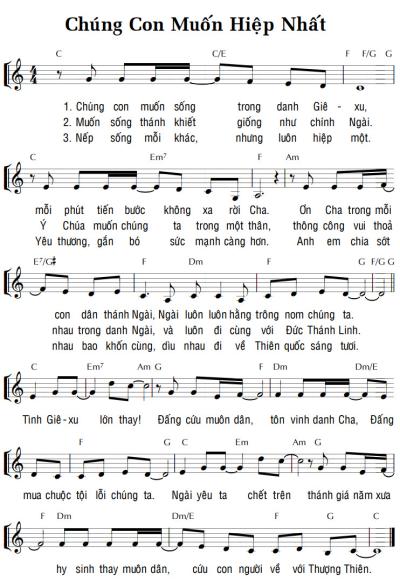 CHÚNG CON MUỐN HIỆP NHẤT