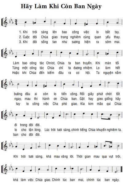 HÃY LÀM KHI CÒN BAN NGÀY