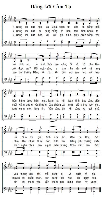 DÂNG LỜI CẢM TẠ