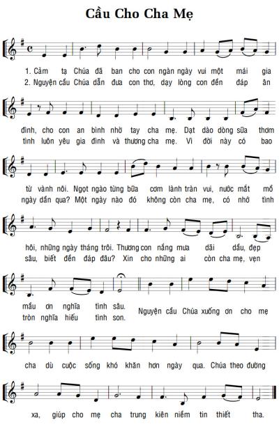 CẦU CHO CHA MẸ