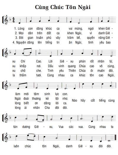 CÙNG CHÚC TÔN NGÀI