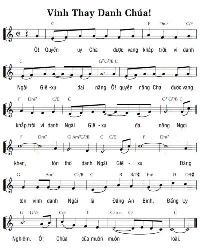 VINH THAY DANH CHÚA!