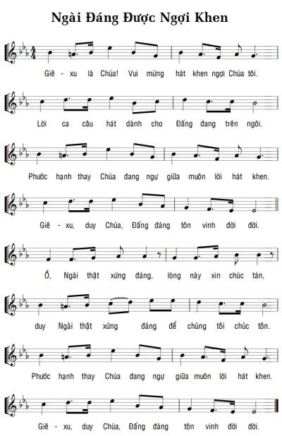 NGÀI ĐÁNG ĐƯỢC NGỢI KHEN